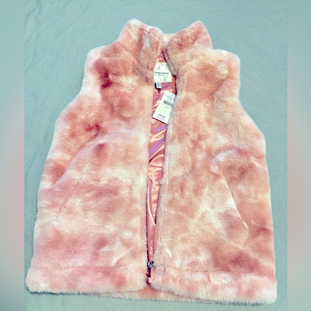 Pink Faux Fur Vest